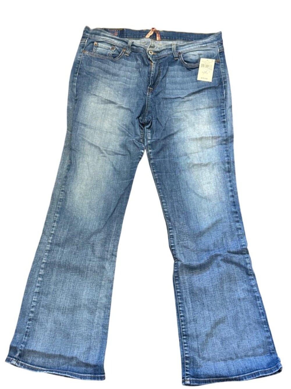 Lucky Brand Womens Meet N Low Bootcut Jeans Sz 32 Regular Blue Denim Cotton Blen